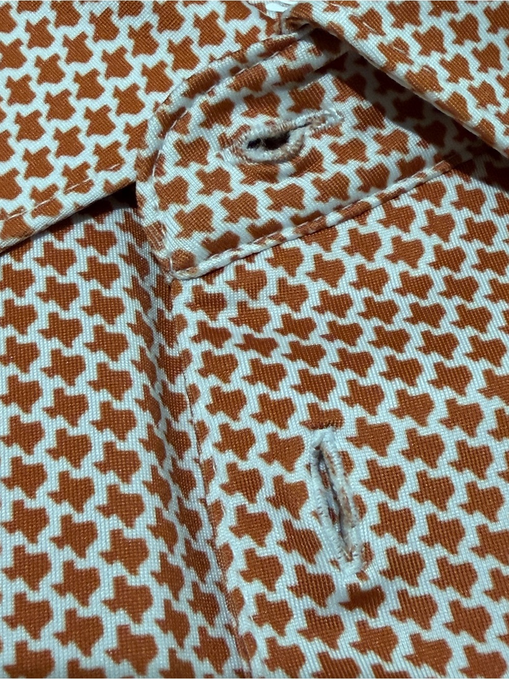 Rhoback "The Don't Mess" Texas State Print Performance Polo Shirt Men's Medium - Picture 11 of 11